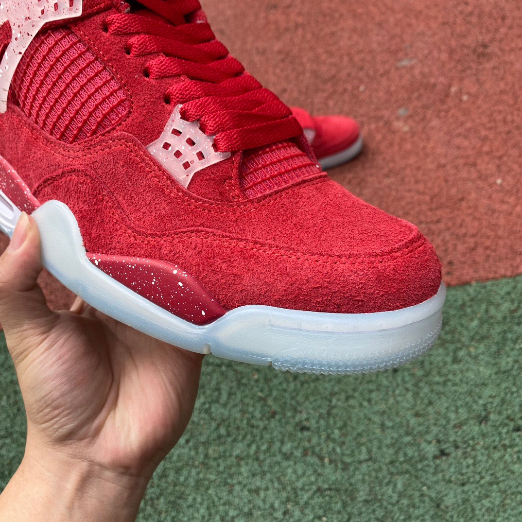 Air Jordan Retro 4 OU Claret Red and White