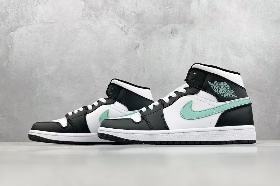 Jordan 1 mid black and white mint green dq8426 103