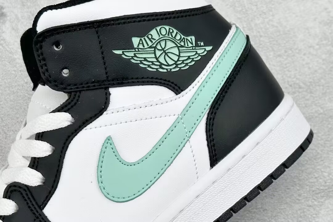 Jordan 1 mid black and white mint green dq8426 103