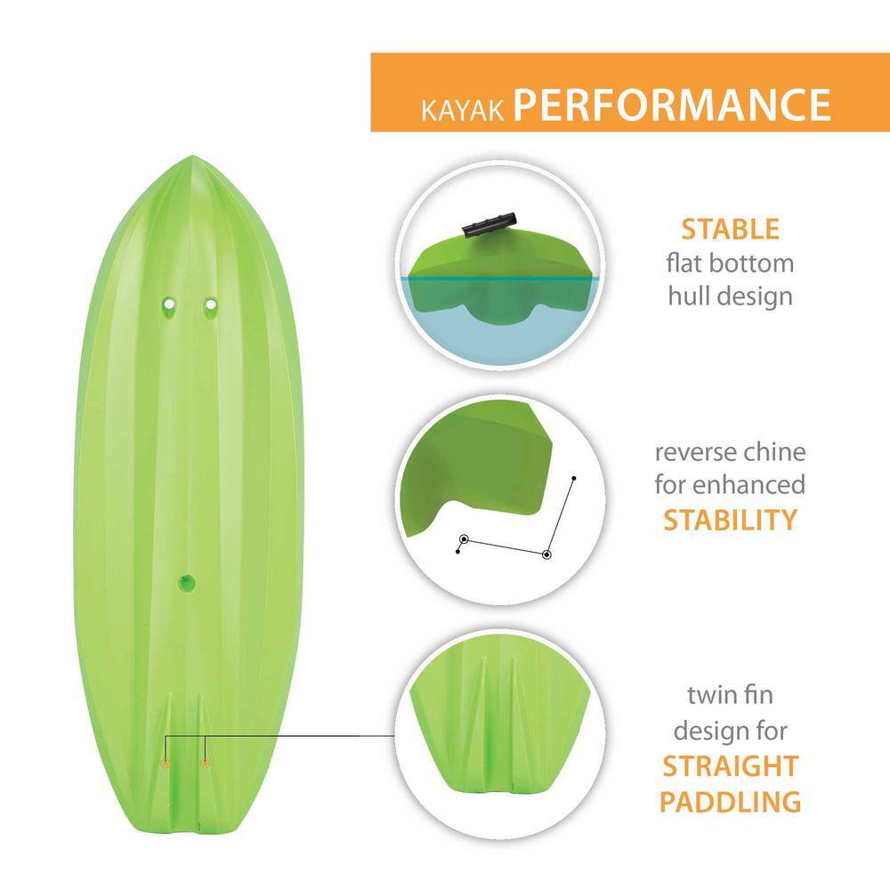 Lifetime Green Youth Wave Kayak with Paddles 90477