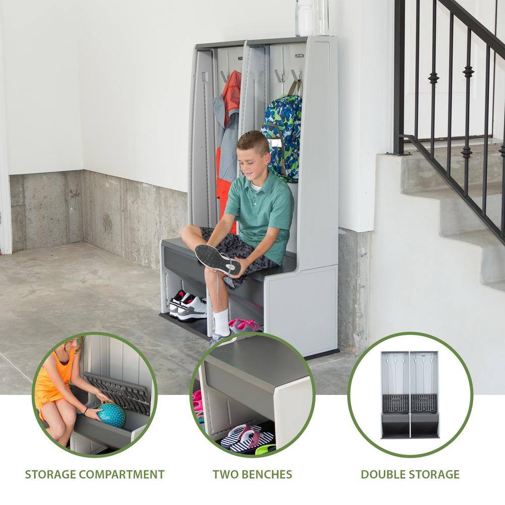 Lifetime 5 ft. x 1.5 ft. x 3.75 ft. Home and Garage Storage Locker System in Gray 60226