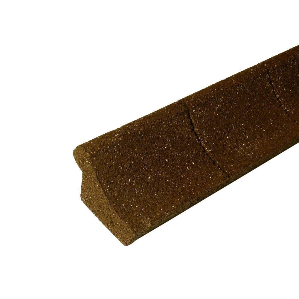 EcoBorder 4 ft. Brown Rubber Curb Landscape Edging (4-Pack) CURB-BRN-4PK
