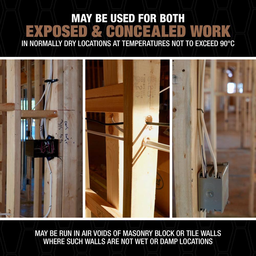 Southwire 1000 ft. 12/2 Solid Romex SIMpull CU NM-B W/G Wire 28828201