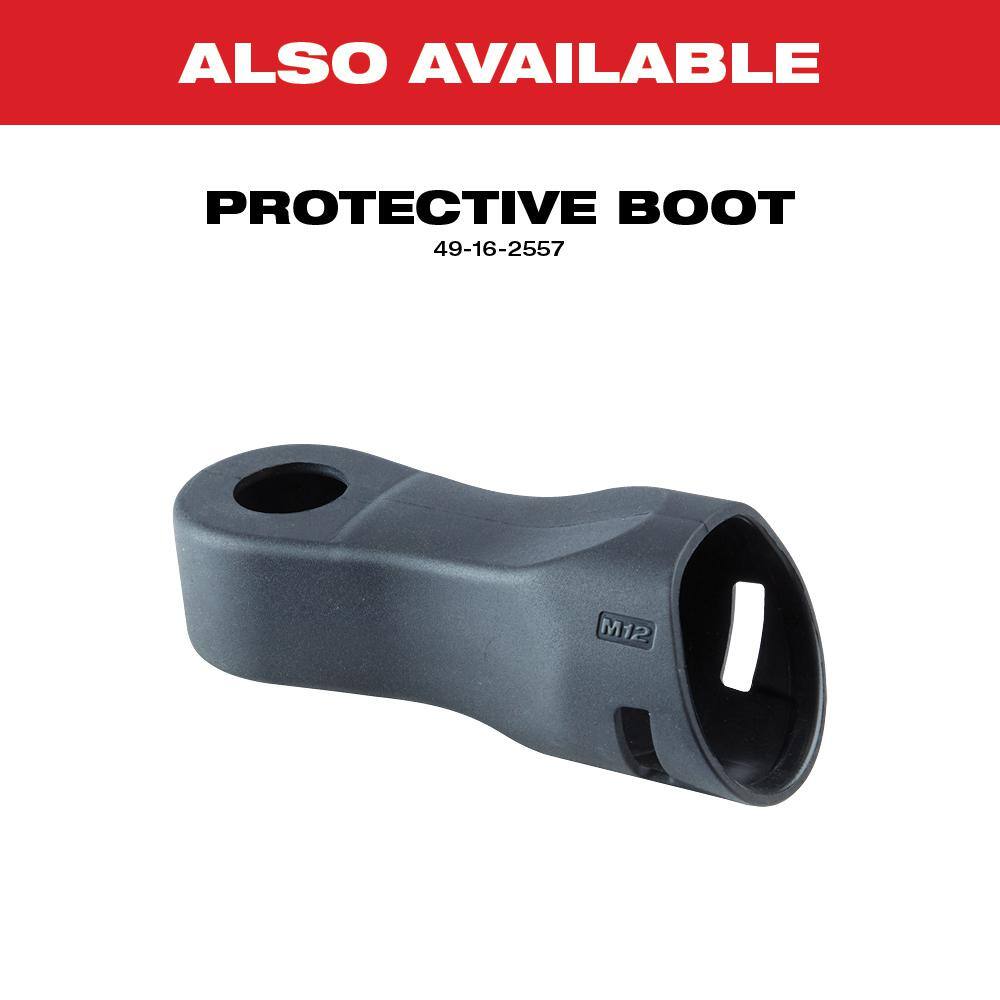 Milwaukee M12 FUEL 12V Li-Ion Brushless 3/8 in. Cordless Ratchet Kit w (2) 2. 0Ah Batteries, Charger, Bag & M12 ROVER Flood Light 2557-22-2367-20