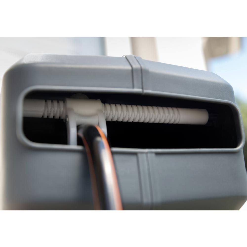 Giraffe Tools Garden Retractable Hose Reel-5/8 in.-90 ft., Wall Mounted, Dark Grey AW4058US