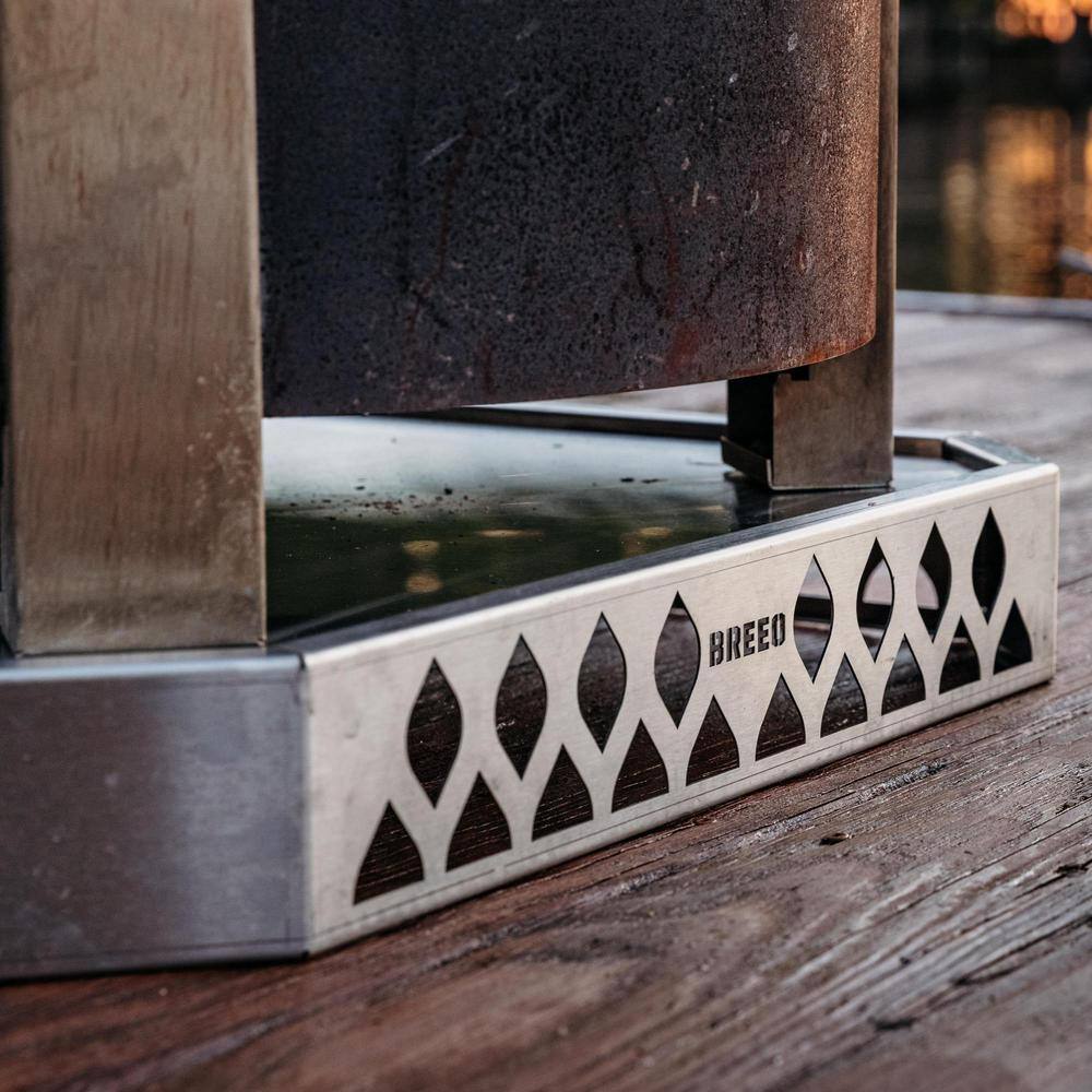 Breeo Base X24 (25.3 in.) Stainless Steel Fire Pit Stand - Compatible w/ X Series-Heat-Resistant and Secure for Deck and Patio BR-XS24-SSBA