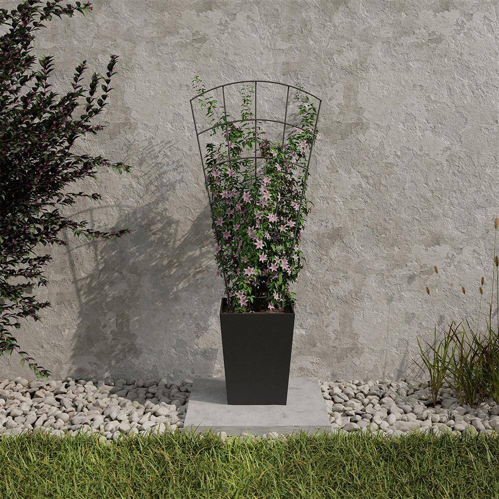Vigoro 39 in. H Pewter Metal Pot Trellis 87240