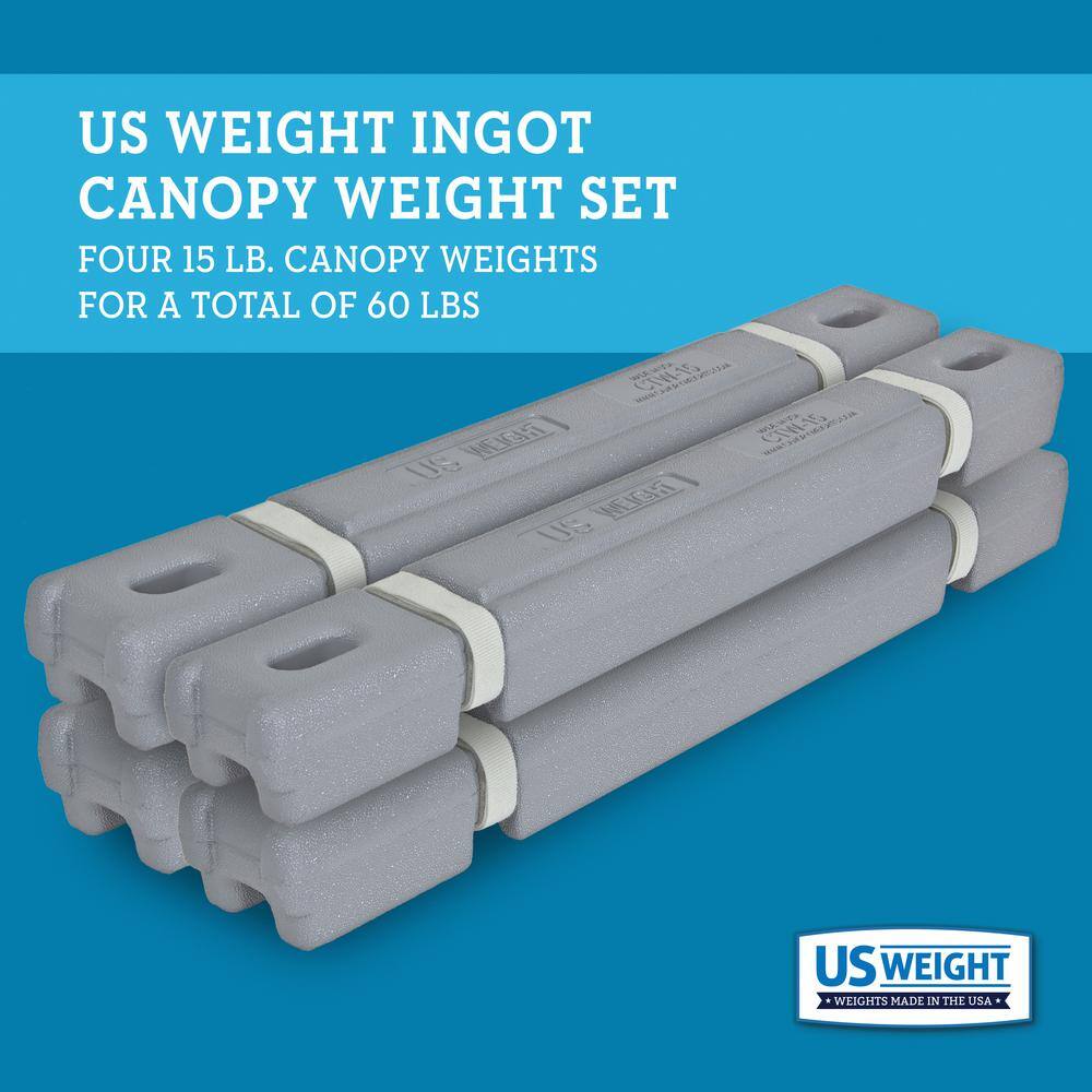 USW 60 lbs. Grey US Weight Canopy Weight Set (Set of 4) U0060