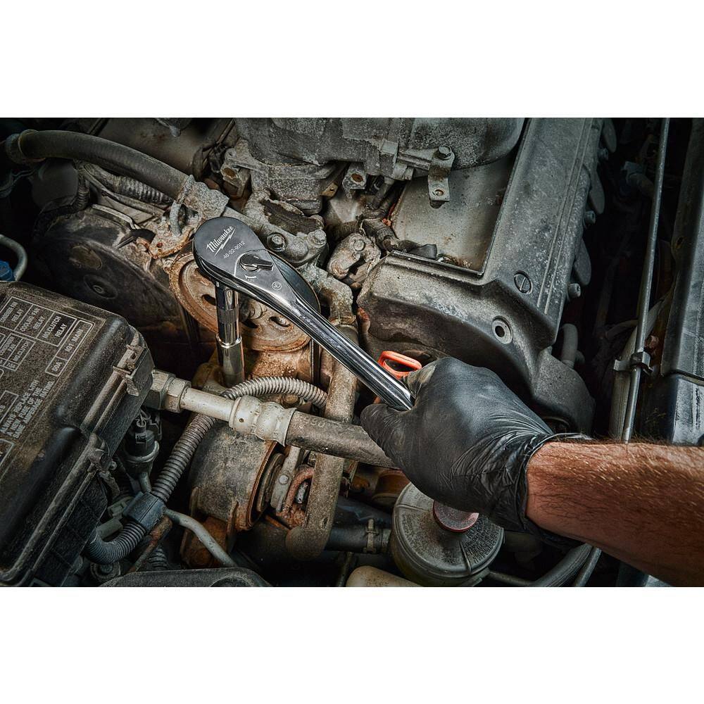 Milwaukee 1/2 in. Drive Metric Ratchet and Socket Mechanics Tool Set (28-Piece) 48-22-9510