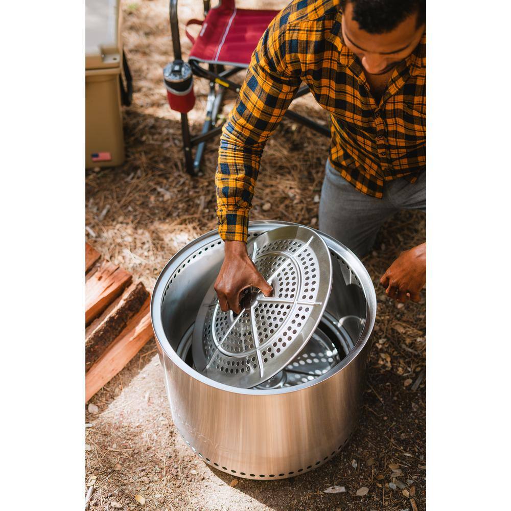 Solo Stove Yukon 2.0 in.,27 in. x 17 in. Stainless Steel Wood Burning Fire Pit SSYUK-27-2.0