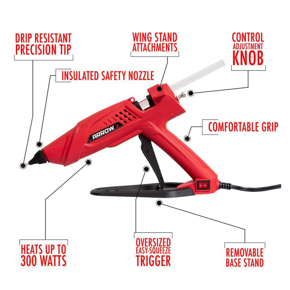 Arrow GT300 Professional High Temp Glue Gun GT300