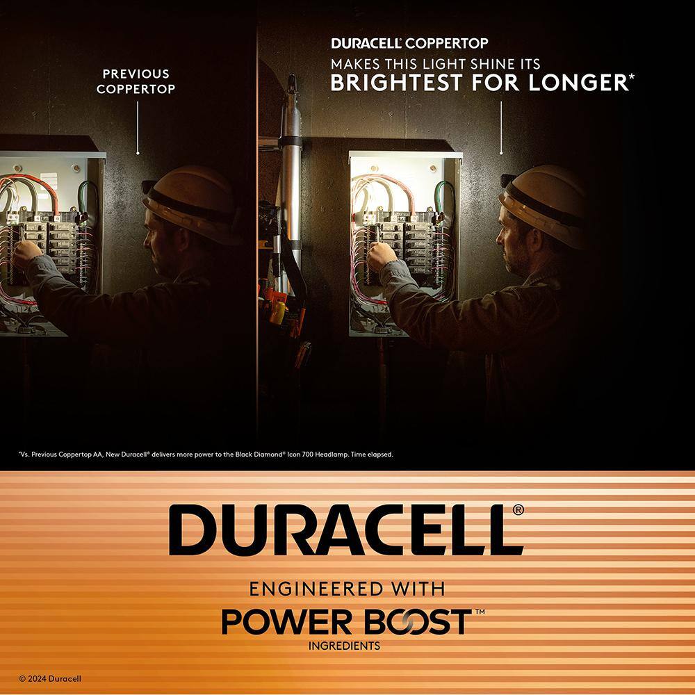 Duracell Coppertop Power Boost AA Alkaline Batteries for Household Devices (96-Pack), Double A Batteries 5018784