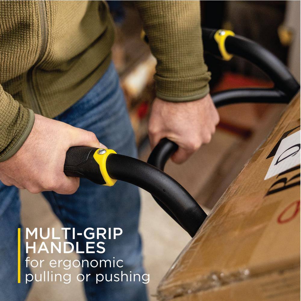 Gorilla 1,000 lbs. Capacity Steel Hand Truck with Multi-Grip Power Handle, Wide Load Toe Plate Super Duty Axle, Flat Free Tires GHH-10
