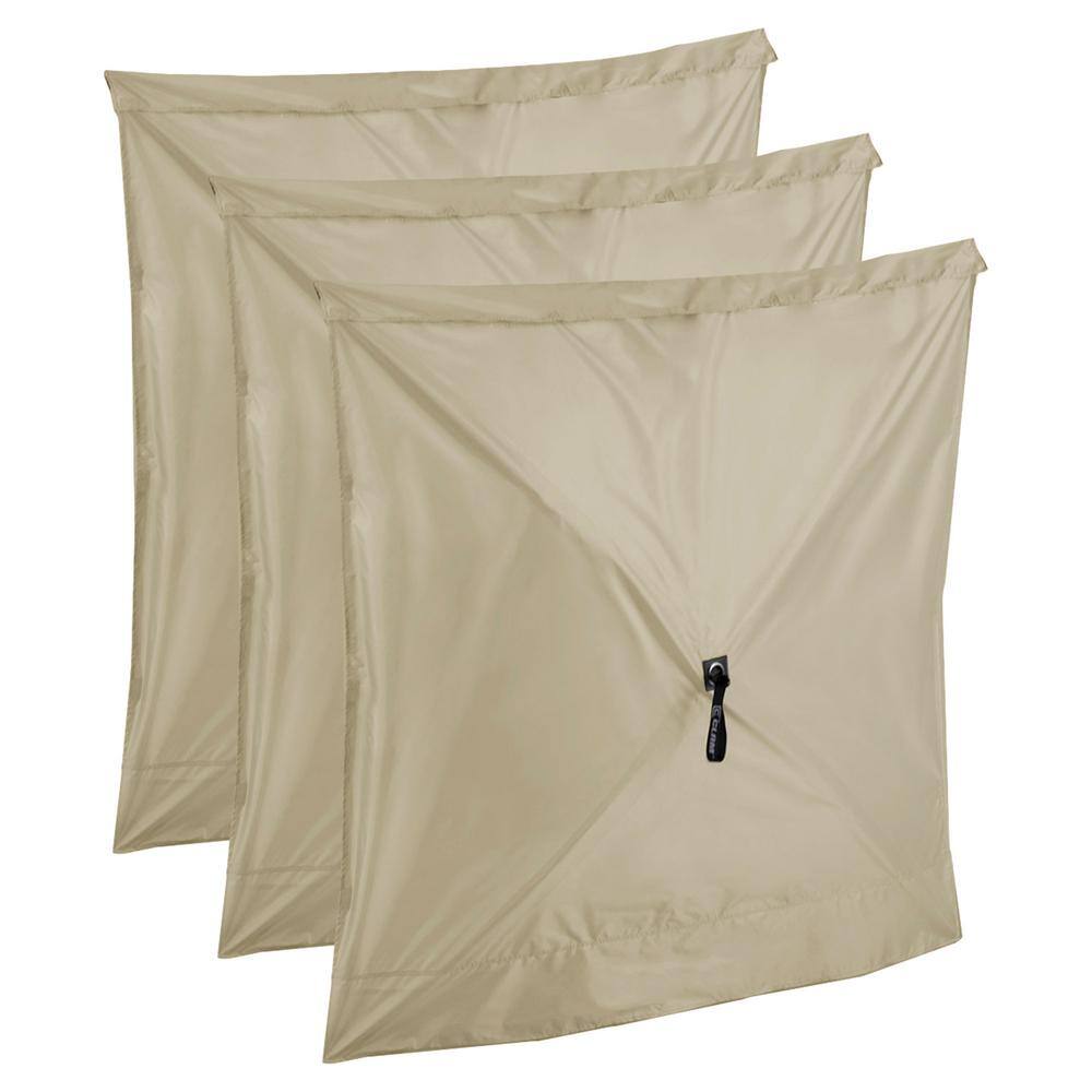 Clam Screen Hub Tan Fabric Wind and Sun Panels Accessory Only (3-Pack) CLAM-WP-114245