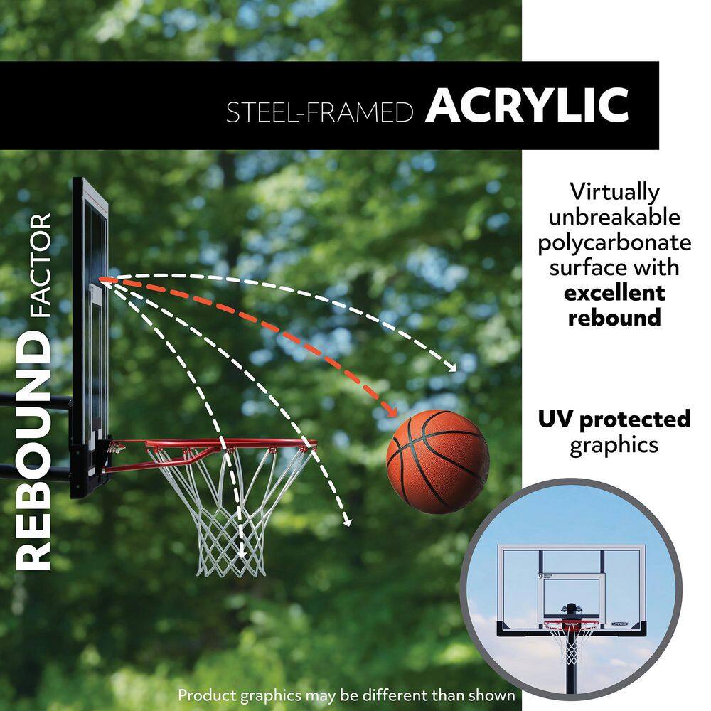 Lifetime 54 in. Acrylic Power Lift In-Ground Basketball System 78888