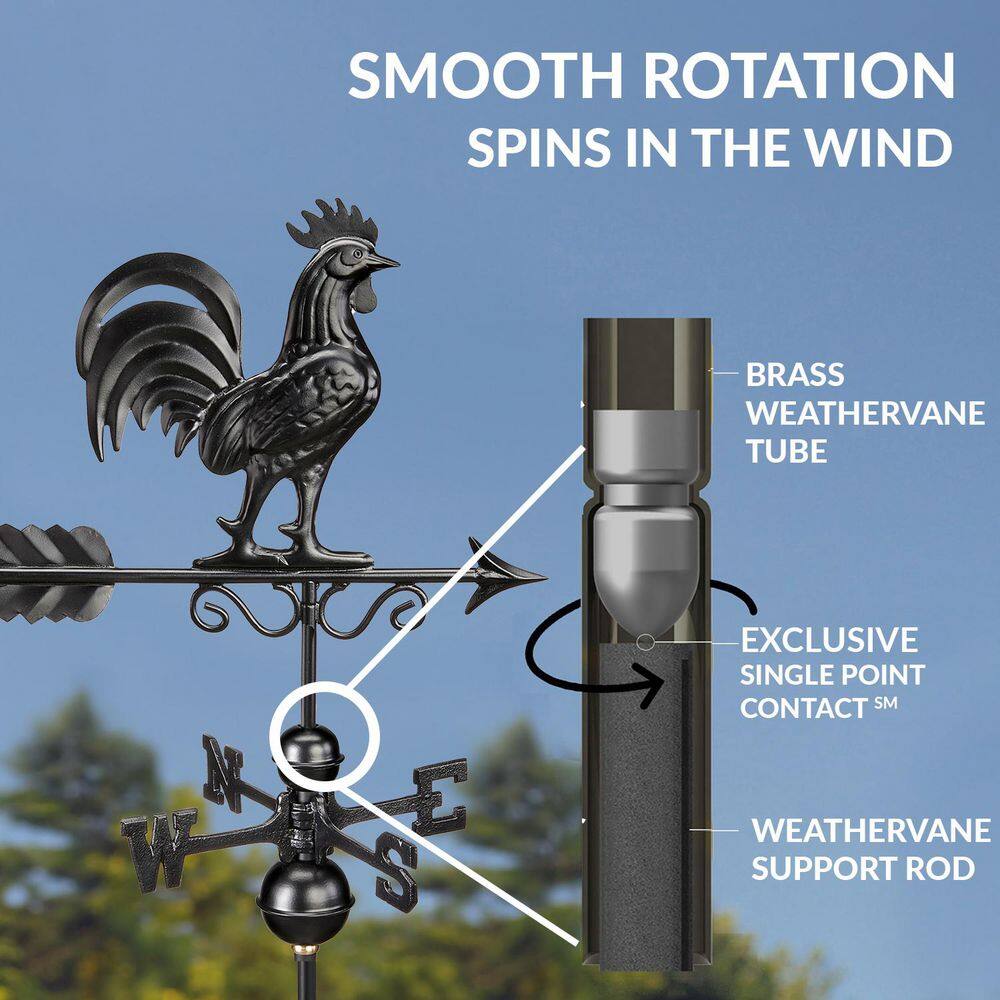 Good Directions Bantam Rooster Weathervane 1975K - Black 1975K