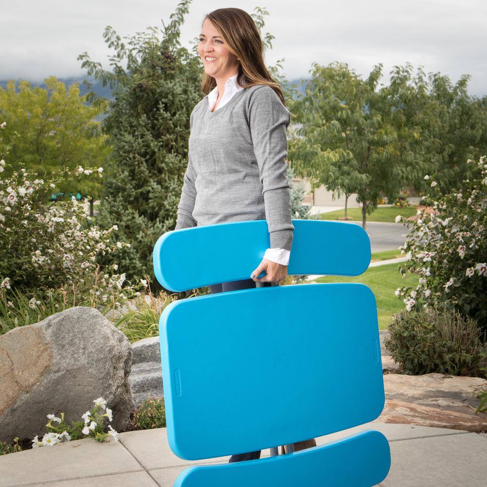 Lifetime 35.4 in. Blue Rectangle Steel and Resin Kids Picnic Table Seats 4 260261
