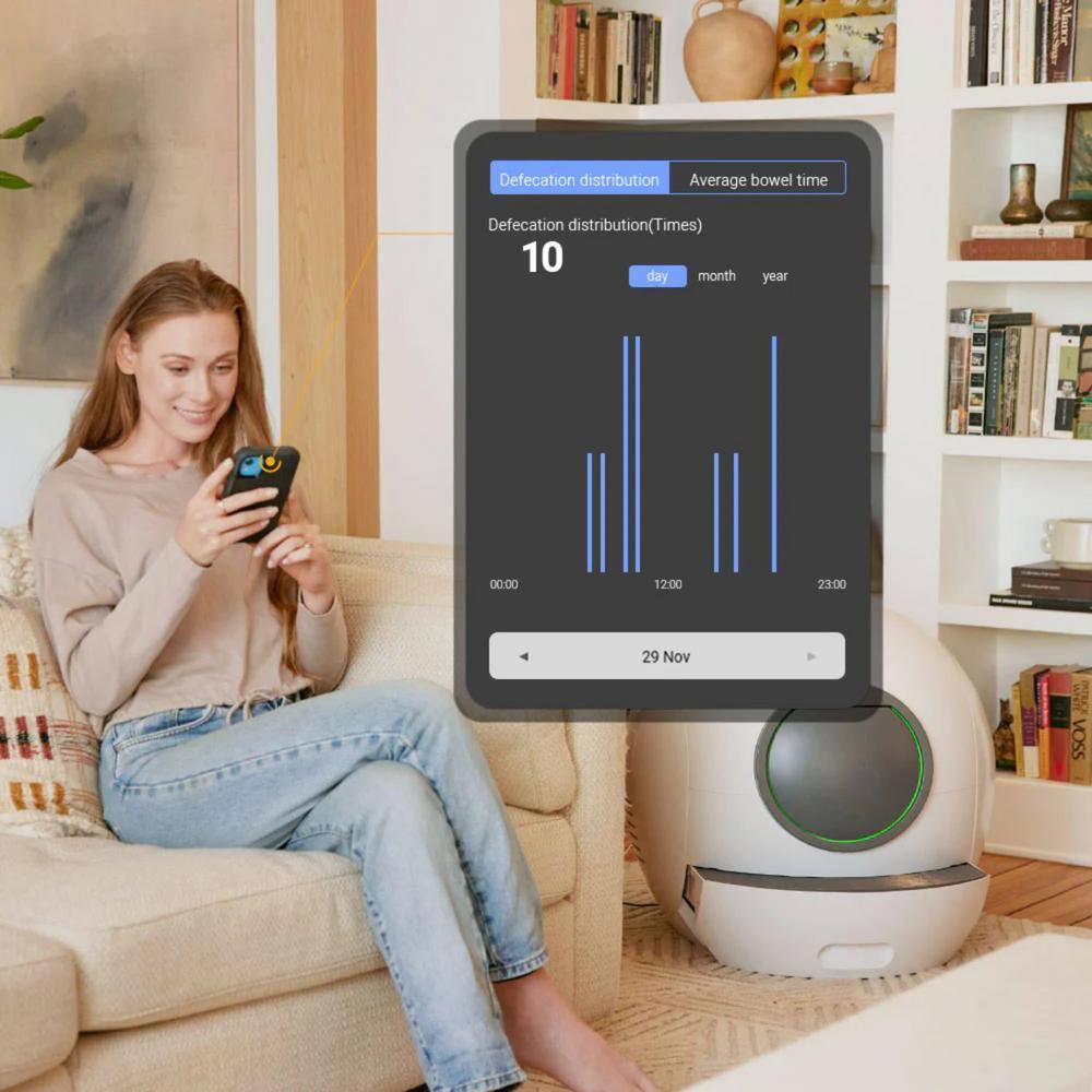 els pet Spaceship Self Cleaning Litter Box (Wifi-Enabled) EP-LB1-WH