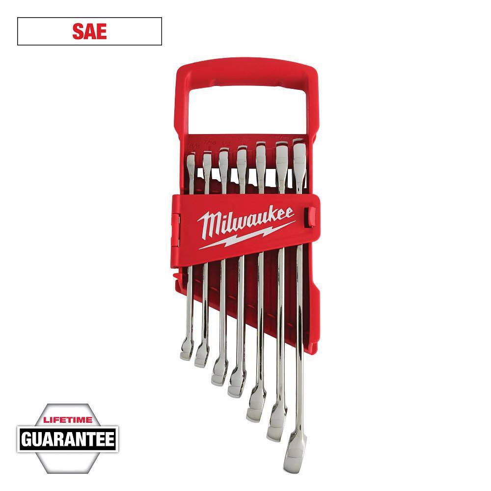 Milwaukee Combination SAE Wrench Mechanics Tool Set (7-Piece) 48-22-9407
