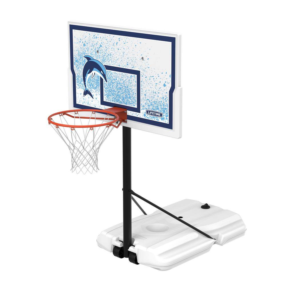 Lifetime Basketball 44 in. Impact Poolside Portable in White and Blue 91213