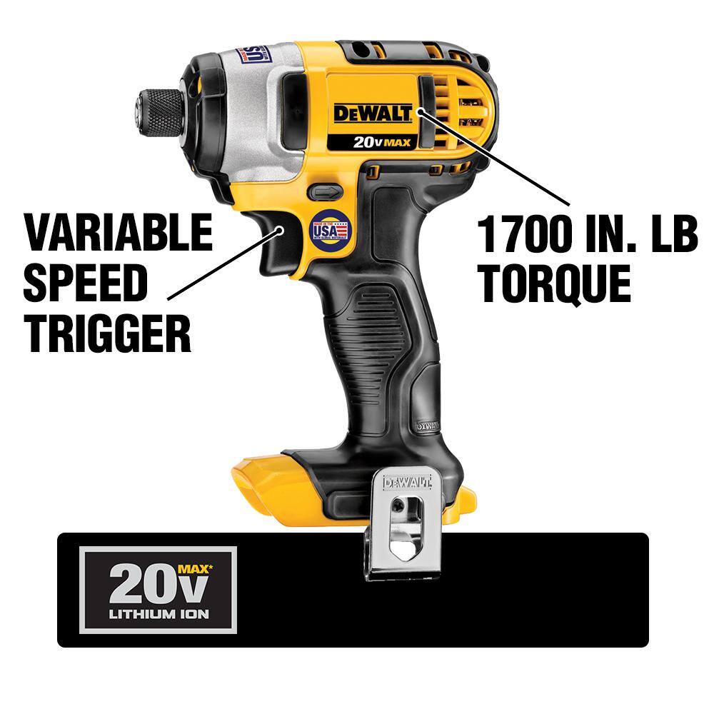 DEWALT 20V MAX Cordless 4 Tool Combo Kit with (2) 20V 1.5Ah Batteries and Charger DCK444C2
