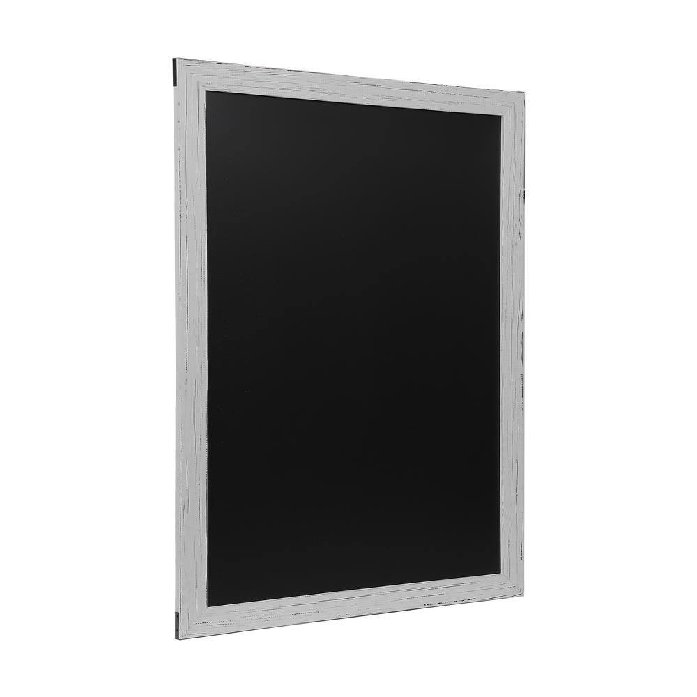 Carnegy Avenue White Washed 32 in. W x 46 in. L Magnetic Wall Mounted Chalkboard CGA-HGW-525574-WH-HD