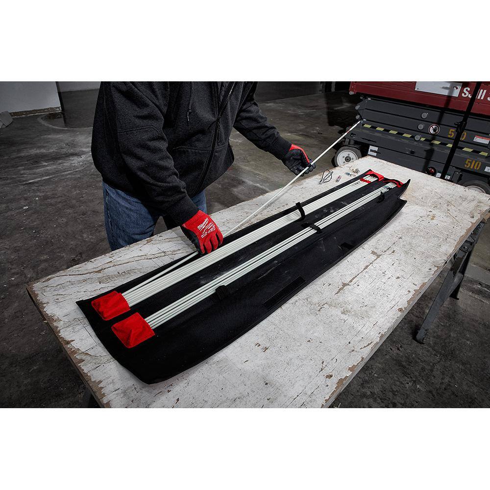 Milwaukee 60 ft. Fiberglass Fish Stick Low/Mid/High Flex Combo Kit with 3/4 in. Iron Conduit Bender and Handle 48-22-4156-48-22-4081