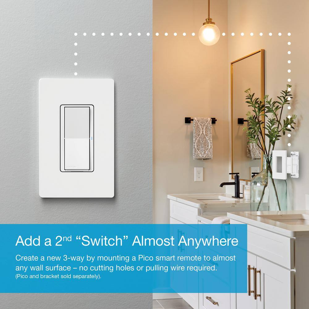 Lutron Claro Smart Switch for Caseta, On/Off Control of Lights/Fans, 5-Amp/Neutral Wire Required, Ivory (DVRF-5NS-IV) DVRF-5NS-IV