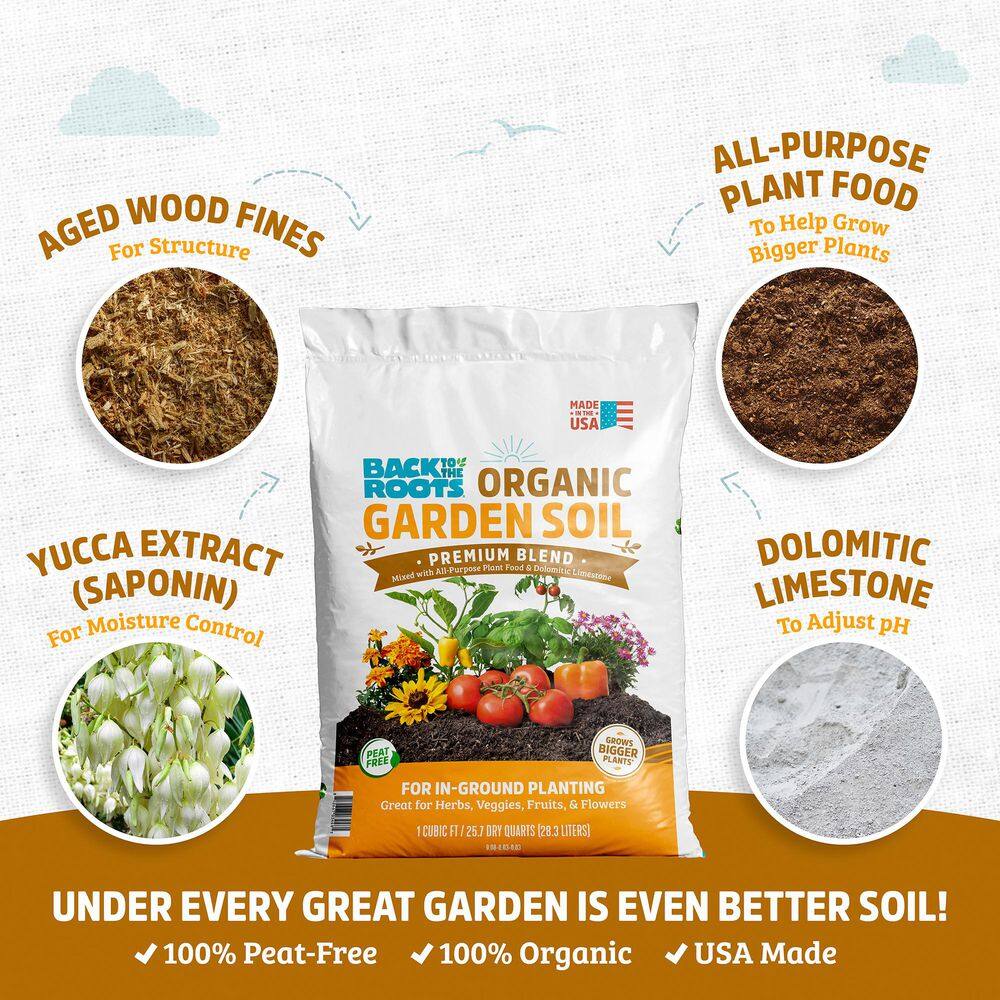 Back to the Roots Organic Bulk Garden Soil Half Truckload (600 1 cu. ft. Bags) 47101-DS