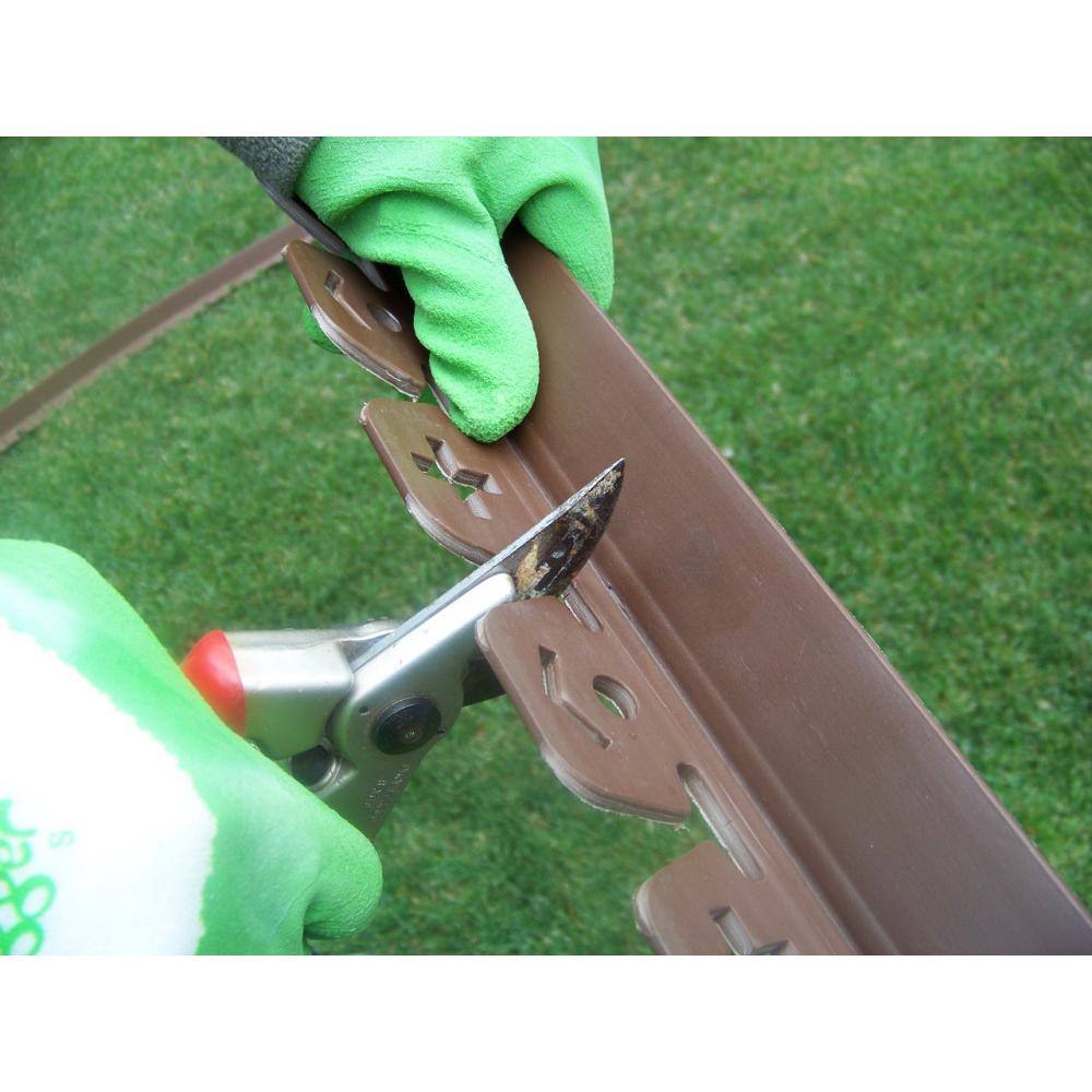 VALLEY VIEW 60 ft. L x 2 in. W x 1.5 in. H Light Brown Resin Innovative Edge No Dig Edging with 9 in. Poly Nails (48-Quantity) NDE-60LB