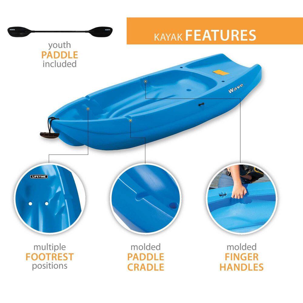 Lifetime Blue Youth Wave Kayak with Paddles 90097