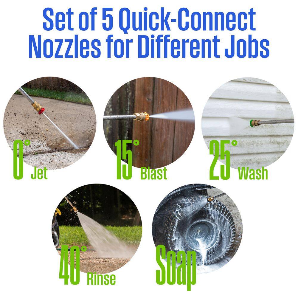 Westinghouse 3200 PSI 2.5 GPM Gas Powered Axial Cam Pump Cold Water Pressure Washer with Soap Tank and 5 Quick Connect Tips WPX3200