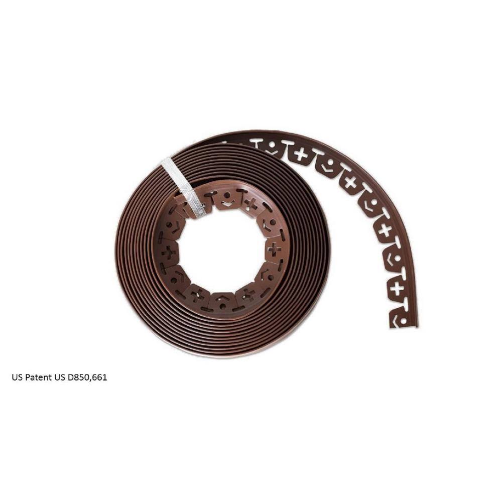 VALLEY VIEW 60 ft. L x 2 in. W x 1.5 in. H Light Brown Resin Innovative Edge No Dig Edging with 9 in. Poly Nails (48-Quantity) NDE-60LB