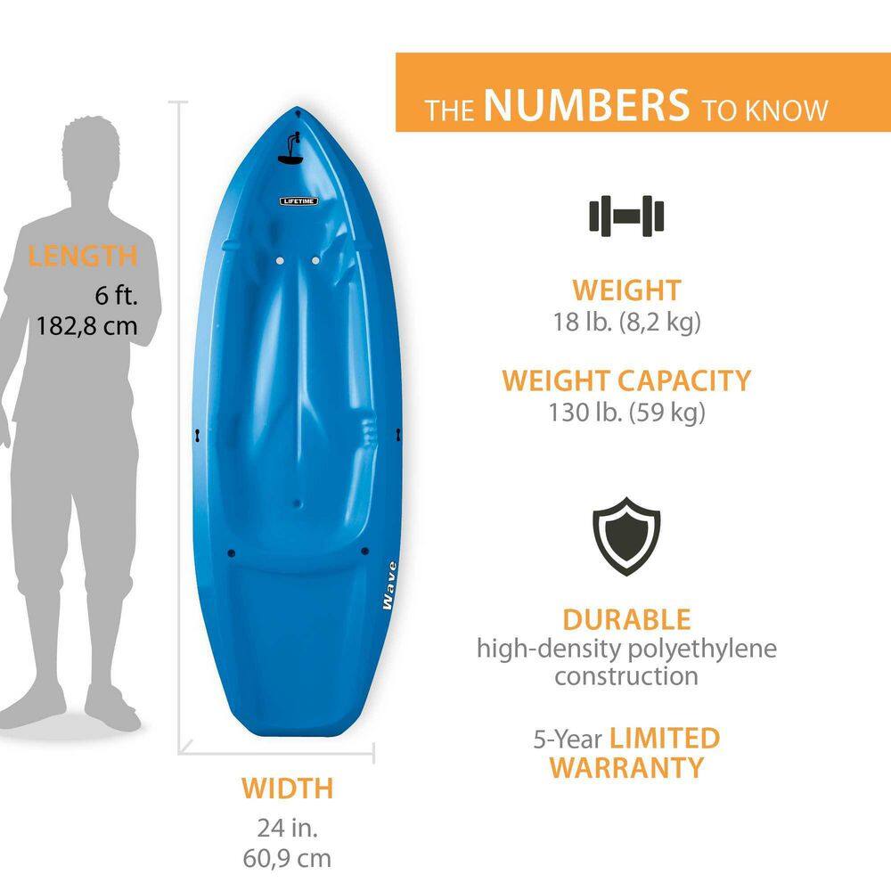 Lifetime Blue Youth Wave Kayak with Paddles 90097