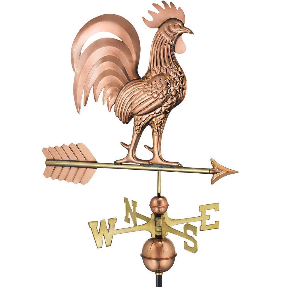 Good Directions Proud Rooster Weathervane - Pure Copper 1973P