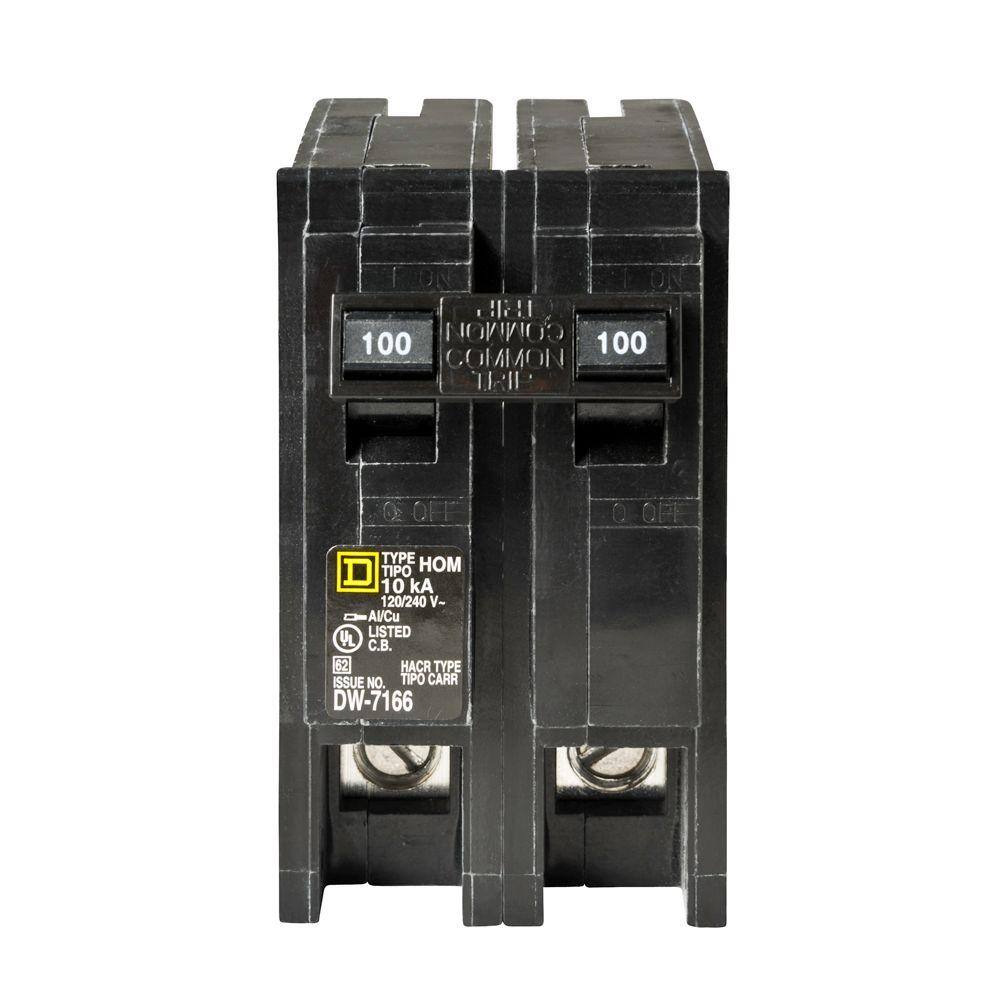 Square D Homeline 100 Amp 2-Pole Circuit Breaker HOM2100C