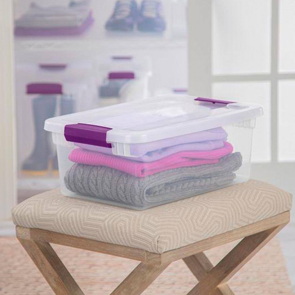 Sterilite 15-Quart Plastic Stackable Storage Container with Lid, Clear (12 Pack) 12 x 17531712