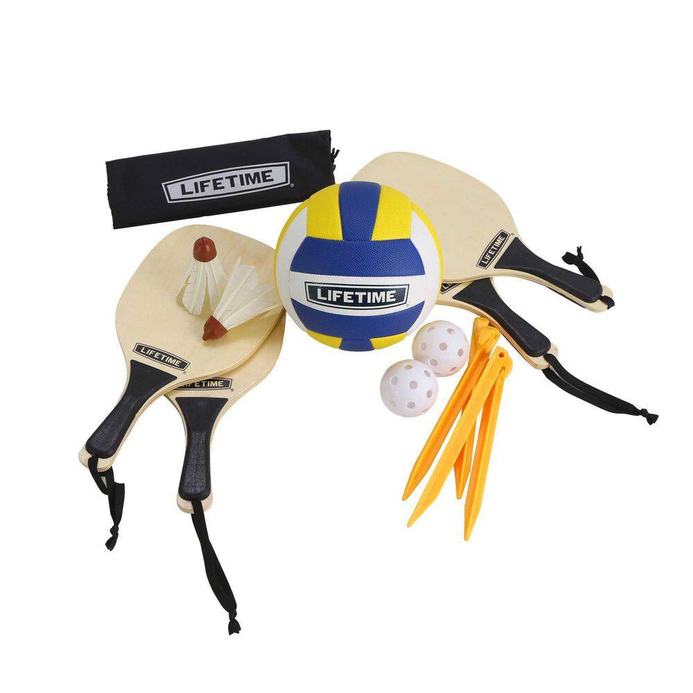 Lifetime 3 Sport Volleyball, Badminton and Pickleball Game Set 90541