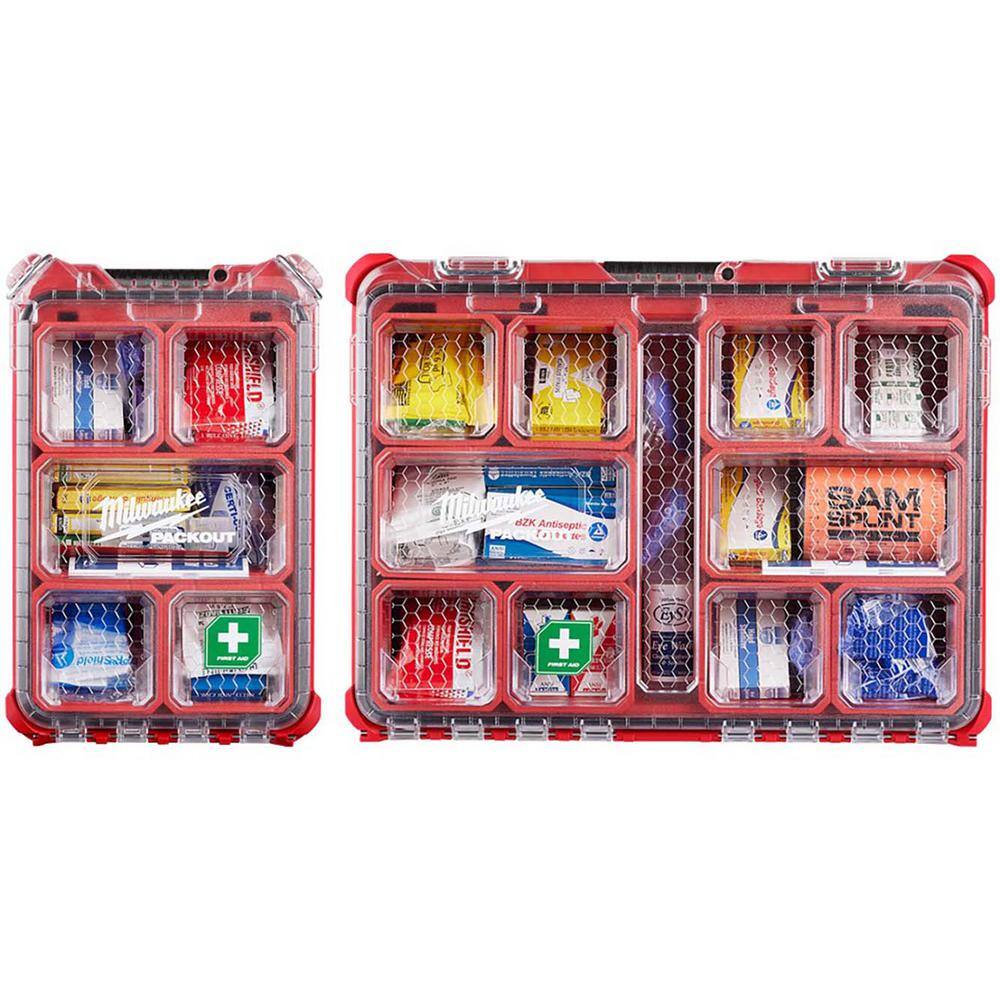 Milwaukee Class A Type 3 Compact Packout First Aid Kit (79-Piece) With Class B Type 3 Packout First Aid Kit (193-Piece) 48-73-8435C-48-73-8430C