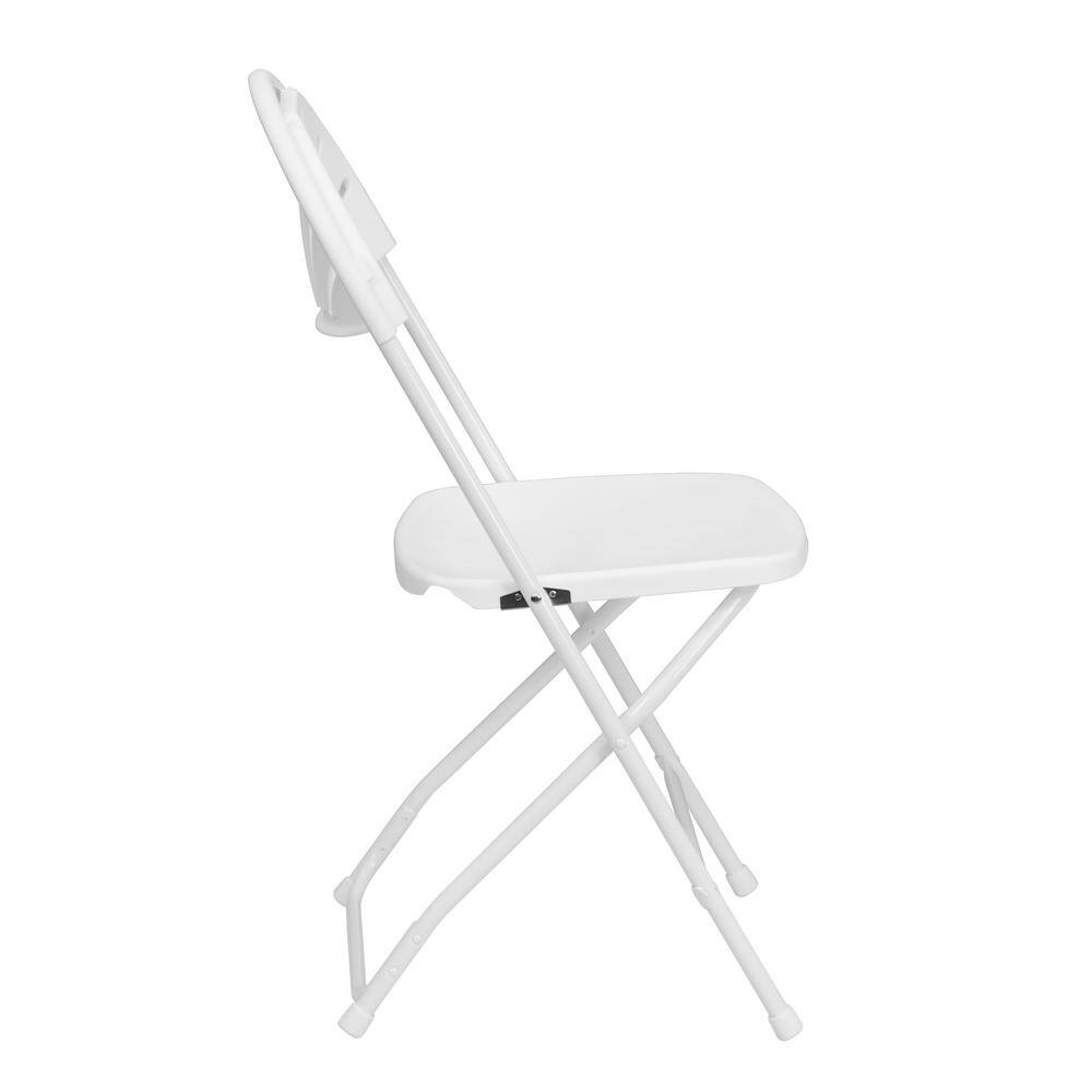 Carnegy Avenue White Metal Folding Chair (Set of 8) CGA-Y-14195-WH-HD