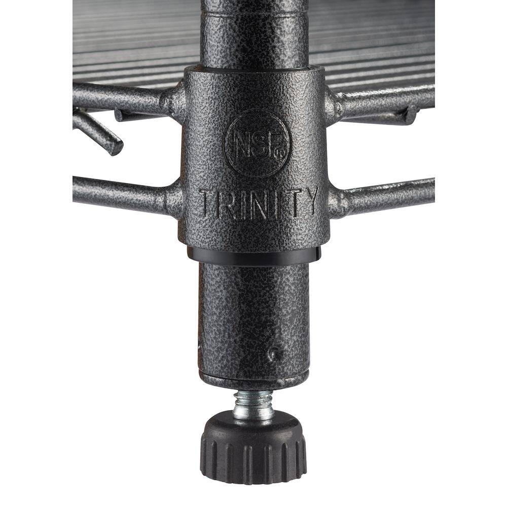 TRINITY Black Anthracite 5-Tier Steel Wire Shelving Unit (48 in. W x 72 in. H x 18 in. D) HTBFPBA-0950