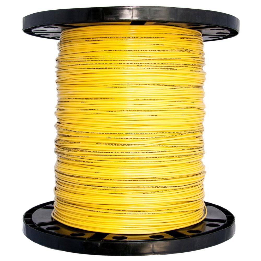 Southwire 2500 ft. 14 Yellow Stranded CU THHN Wire 22960906