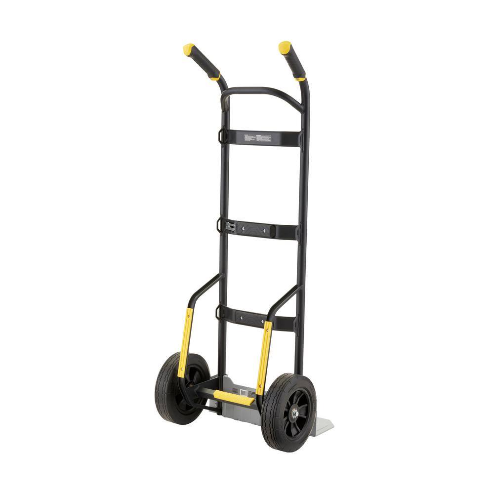 Gorilla 1,000 lbs. Capacity Steel Hand Truck with Multi-Grip Power Handle, Wide Load Toe Plate Super Duty Axle, Flat Free Tires GHH-10