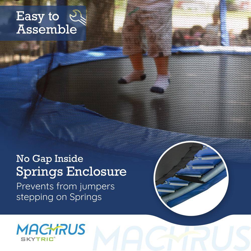 SKYTRIC Machrus Skytric 13 ft. Round Trampoline Set with Premium TopRing Flex Frame Safety Enclosure System UBSF02-13