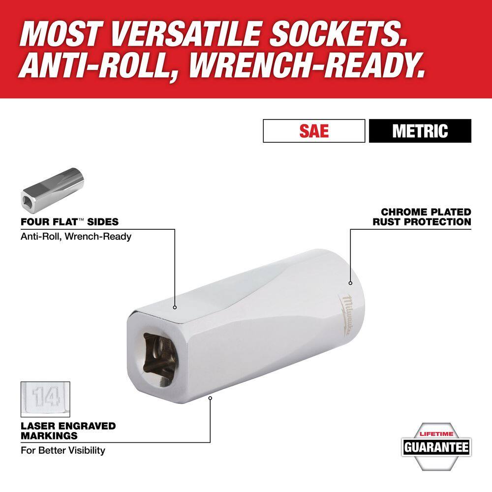 Milwaukee 3/8 in. Drive SAE/Metric Mechanics Tool Set (62-Piece) with PACKOUT 3-Drawer Tool Box 48-22-9008-48-22-2706-48-22-8443