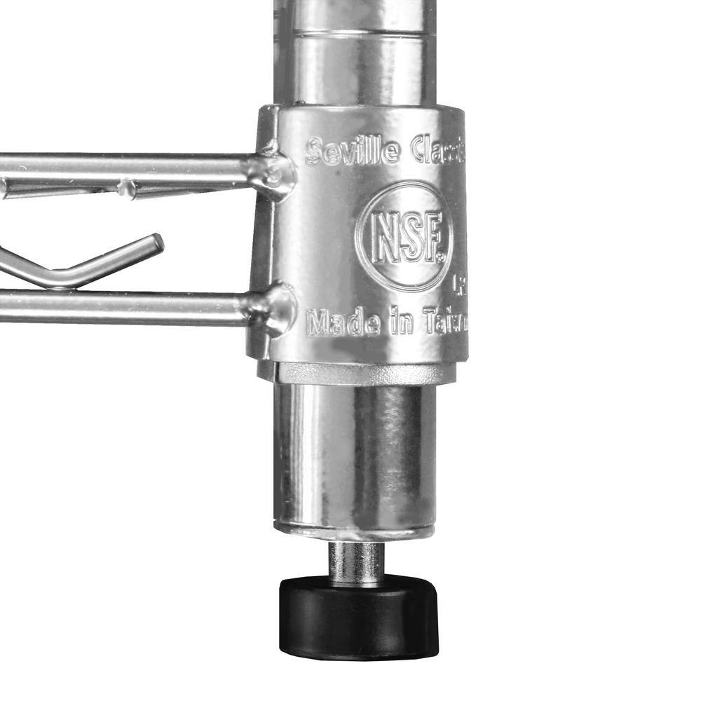 Seville Classics UltraDurable 5-Tier Commercial NSF Certified Steel Wire Shelving System in Zinc (60 in. W x 24 in. D x 76 in. H) WEB571