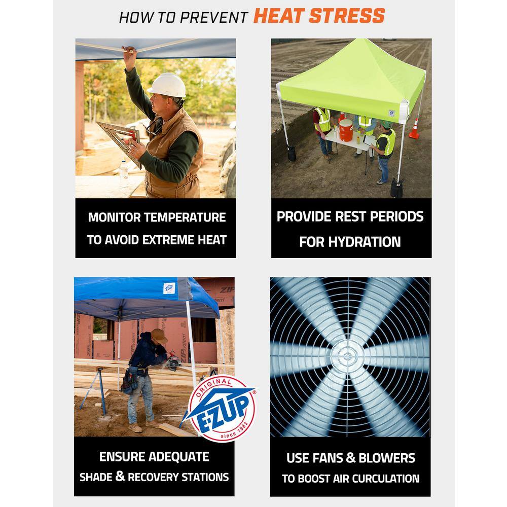 E-Z UP Pyramid Series 10 ft. x 10 ft. White Instant Canopy Pop Up Tent with Roller Bag PR3WH10WH