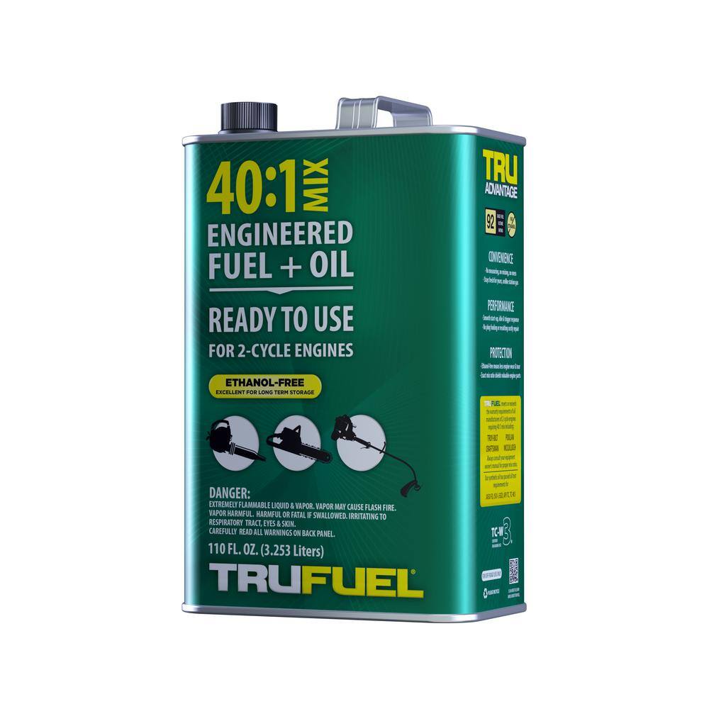 TruFuel 2-Cycle 40:1 Pre-Mixed Fuel and Oil 110 oz. (4-Pack) 6525506