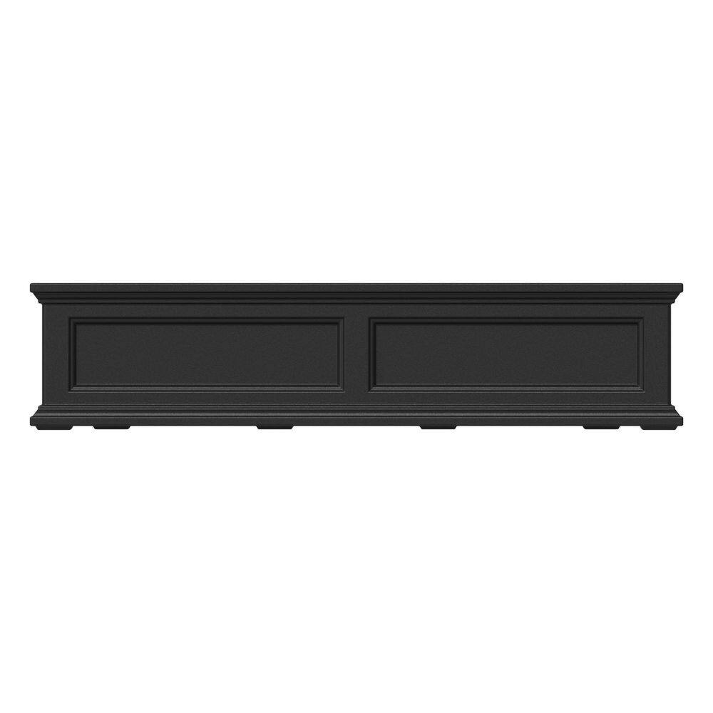 Mayne Fairfield 48 in. x 11 in. Self-Watering Black Polyethylene Window Box 5823B