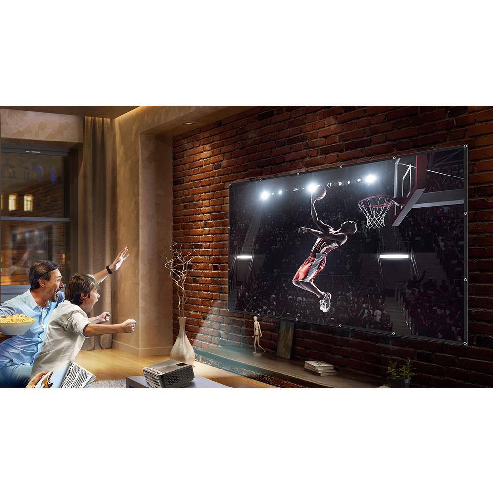 GPX 800 x 480 Mini Projector with 2500 Lumens, Bluetooth with 120 in. Projection Screen Included PJ300VP